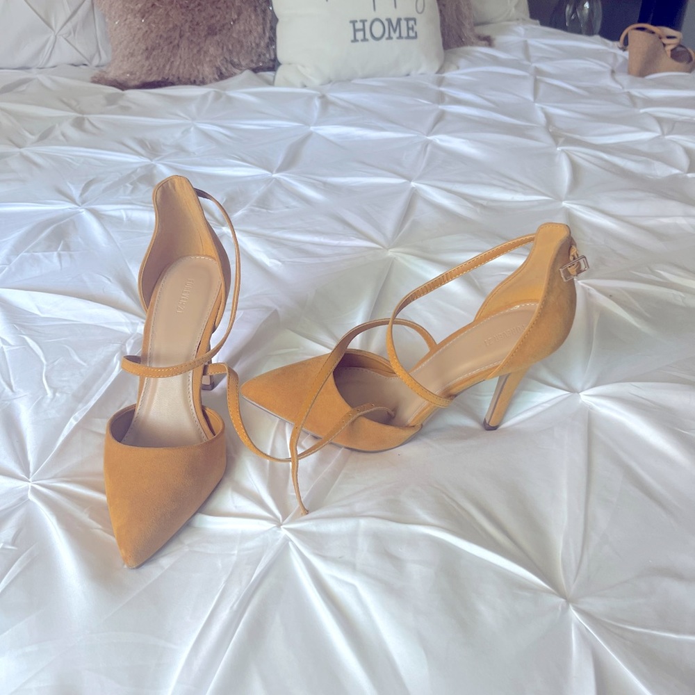 Mustard high heels